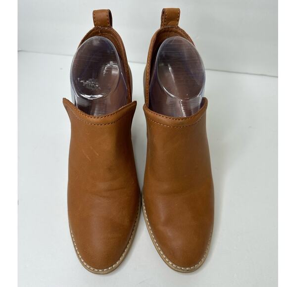 Jeffrey Campbell Womens size 8 Rosalee Tan Leather Bootie Western Stacked Block - Picture 3 of 14